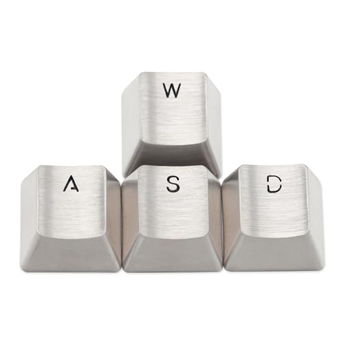 KPREPUBLIC Teamwolf Stainless Steel MX Keycap Silver Metal...