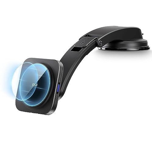 Image of ESR Dashboard MagSafe Car Mount Charger, Compatible with MagSafe Car Charger, Magnetic Car Phone Holder for iPhone 16 /15 /14 /13 /12 Series & Galaxy S25, Fast Charging, Black