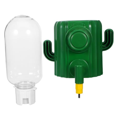 KOMBIUDA 自動給水器 サボテン形状 鳥用ウォーターディスペンサー ペット用オートマチック水飲み器 飛び散り防止 鳥かごアクセサリー インコ