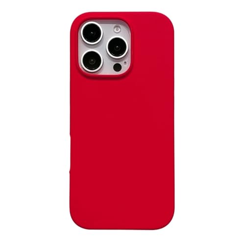 �V���R���P�[�X�AiPhone 13 14 15 16 17 Pro �J�o�[�Ή��AApple iPhone 16 Plus 17 Air 13 14 15 16 17 Pro Max �P�[�X�Ή�(Red,IPhone 15 Plus)