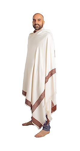 Om Shanti Crafts Meditation Shawl or Meditation Blanket, Wool Shawl/Wrap, Oversize Scarf/Stole. Indian Blanket. Unisex