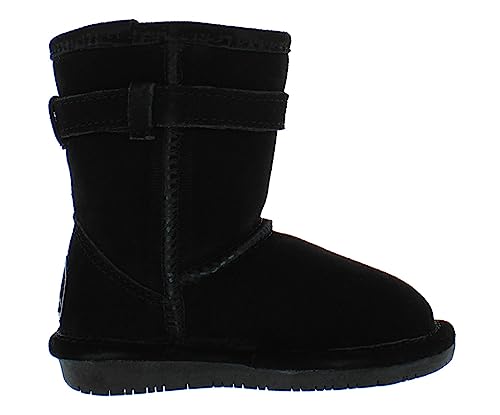 BEARPAW Girl's Val Toddler Black Low Top Suede Boot - 11M3