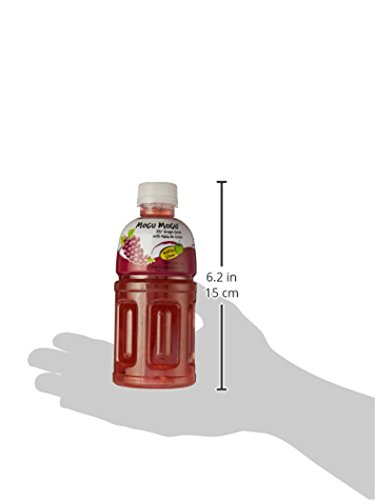 Image of Mogu Mogu Grape Juice Drink with Nata de Coco Jelly 320ml| Refreshing Tropical Thai-Made Sip & Chew Beverage (Pack of 3)
