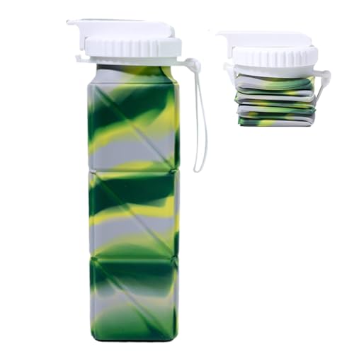 Huasean Copa de campamento plegable, taza de beber expandible - Botella de agua portátil de viaje | Pequeña taza portátil para beber para al aire libre, senderismo, pesca, gimnasio, deporte