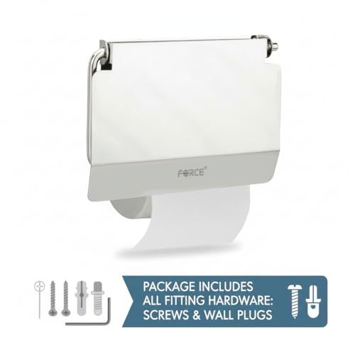 Image of Force Toilet Paper Roll Holder for Bathroom and Kitchen, Stainless Steel Toilet Paper Holder in Bathroom, Toilet Tissue Roll Holder for Bathroom, Toilet roll Stand Bathroom Accessories (2)