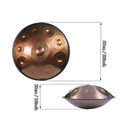 Handpan Steel 10 notas 56cm con base dorado miniatura 3