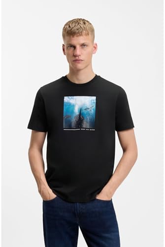 T-shirt BOSS Te Creature en jersey de coton imprimé pour homme - 4