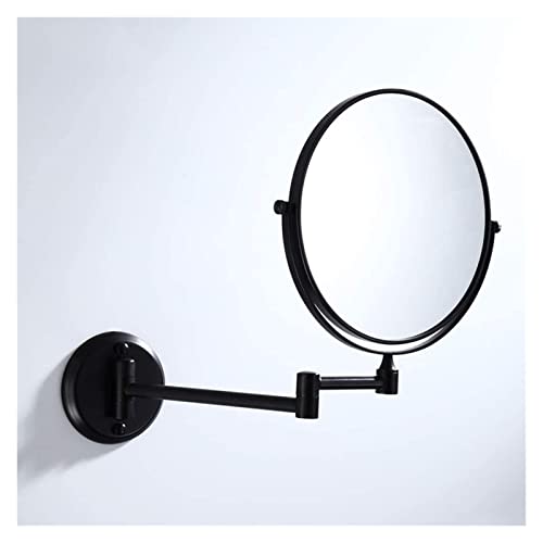 Miroir de maquillage mural noir de 20,3 cm avec double face grossissante pour salle de bain - 3