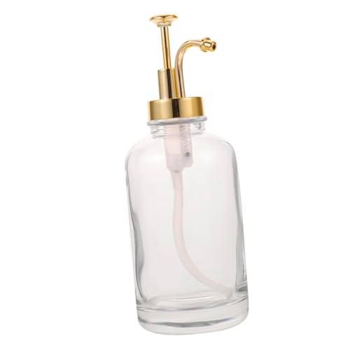 WOFASHPURET Syrup Dispenser Pump Bottle Glass Honey Dispenser with Pump Head Compact Kitchen Oil Dispenser for Bar Accessories Multi Use Stylish Kitchen Supply