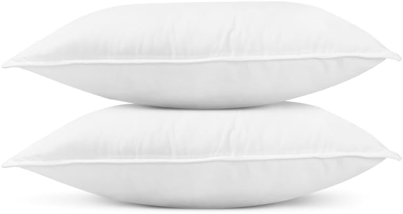Pillowtex 4 Pack White Throw Pillow Insert, 17x17 Overstuffed Polyester Sham Stuffer, Pillow Forms for Couches or Bedrooms