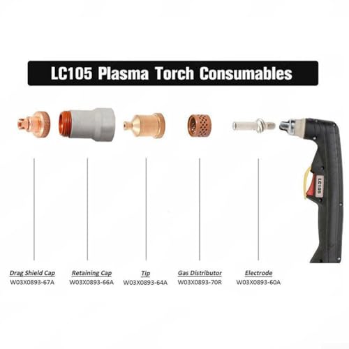 Repuestos Tomahawk 1538 LC105 juego de consumibles de plasma de 14 uds 8