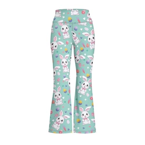 High Waist Leggings for Teen Girls, Athletic Bell Bottoms Yoga Pants for Workout, Running, Dance