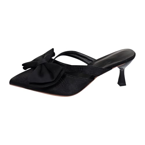 Sandales à talons hauts bout pointu avec nœud chaussure habillée été pour femme
