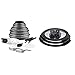 Tefal Ingenio Essential Batterie de cuisine 17 pièces, Casseroles, Poêles, Wok, Sauteuse, 2 poignées, Tous feux sauf induction + four & Lot de 3 couvercles de cuisson en verre Ø 16/18/20 cm