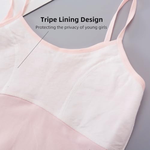 Image of Training Bras for Girls Tank Tops Built in Bra for 7-14 Years