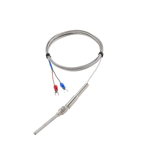 Termopar K M8 sensor de temperatura PT100 sonda 50mm cable 1m 2