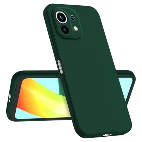 Longstong Funda Compatible con Xiaomi MI 11 (6.81'), Delgada Antigolpes Personalizada Diseño Minimalista - Verde Oscuro