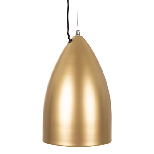 Plafonnier suspendu en aluminium doré, luminaire de prestige Ø 20x30 cm