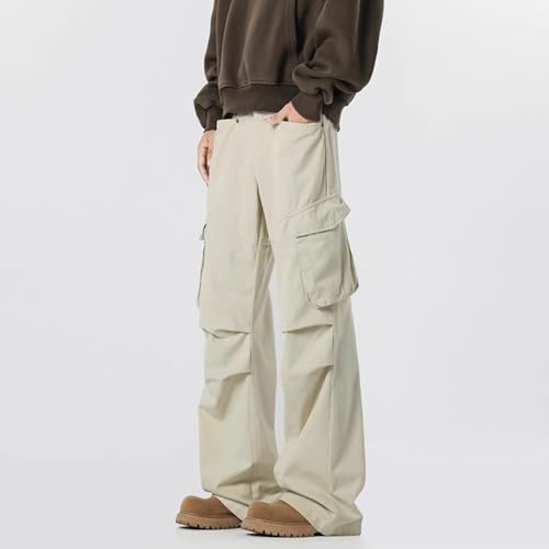 Baggy Denim Cargo Pants for Men Y2K Casual Wide Leg Jeans Streetwear Hip Hop Skater Jeans Trousers with Pockets4