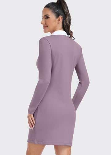 Image of Hiverlay Golf Dresses for Women with Shorts and Pockets, V-Neck Short Sleeve Tennis Dress, Workout Athletic Dresses