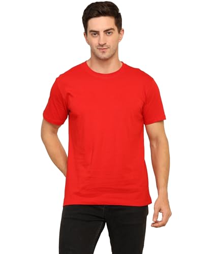 Image of Unisex Round Neck Plain T-Shirt | Combed Bio-Washed Ring Spun Cotton for Men & Women, Short Sleeves