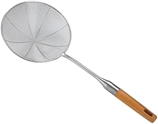 Strainer, Skimmer Spoons,Spider Strainer Skimmer Ladle for Cooking and Frying, Cooking Utensils Strainer with Wooden Handle, Wire Skimmer Strainer Slotted Spoon for Kitchen Pasta Spaghetti.