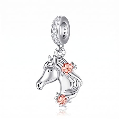 Abalorios de caballo URONE de plata de ley para pulseras de mujer