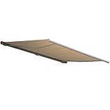 Mendler Elektrische Kassettenmarkise T123, Markise Vollkassette 4,5x3m - Polyester Creme