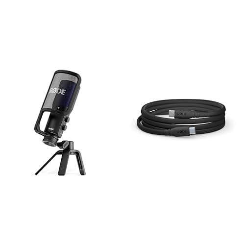 Image of RØDE NT-USB+ Professional-Grade USB Microphone + SC17 USB-C to USB-C Cable (1.5m - Android and Mac Compatible) for Podcasting, Streaming, Gaming, Music Production, Vocal and Instrument Recording
