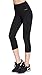 Women's Activewear Yoga Pants High Rise Slim Fit Tights Cropped Capris,Medium / 8/10,Black