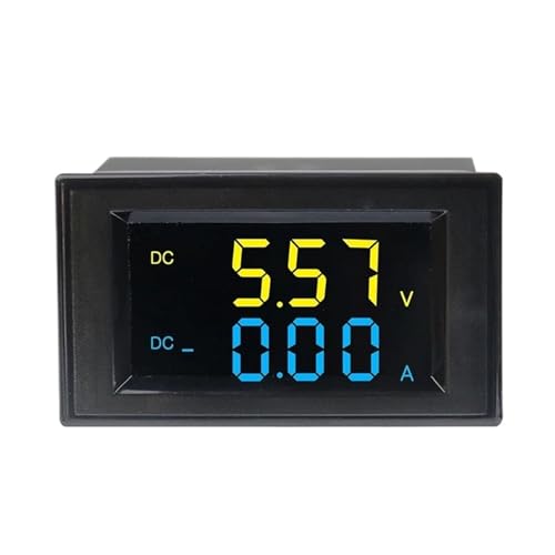 Voltímetro amperímetro de CC con pantalla LCD bicolor para control de energía