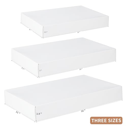 Rsgift White Gift Boxes, 3 Sizes Small Gift Boxes for Men Clothes, Women Apparel, Christmas and Birthdays Wedding, Graduation Packaging, Assorted Sizes(4 Boxes 11", 4 Boxes 14", 4 Boxes 16") - Image 3