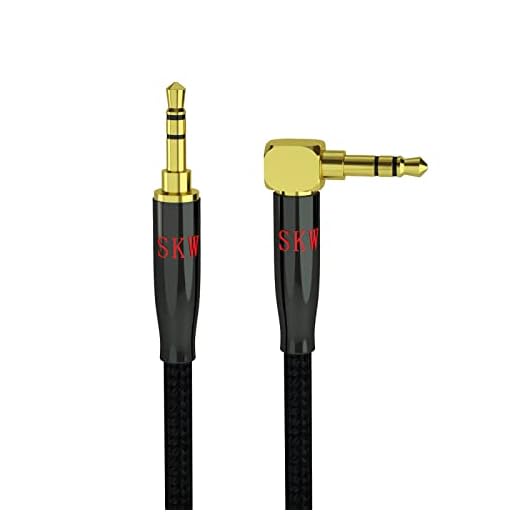 SKW Aux Cable for Car(Hi-Fi Sound),3.5 mm to 3.5 mm Aux Cord/Stereo Audio Cable/Audio Jack Cable/Headphone Cable for Home Stereo,iPhone,iPod,IPad,Echo Dot,Sony & More-1.6ft