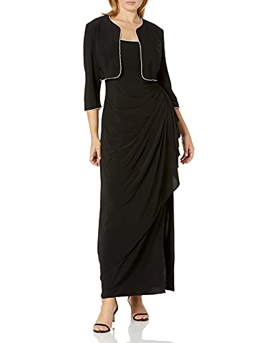 Image of Alex Evenings Women's Empire Waist Bolero Jacket Dress (Petite and Regular Sizes) - Close Out