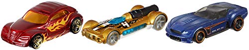 Hot Wheels K5904 - 3er Geschenkset 1:64 Die-Cast Fahrzeuge sortiert, Autobahnen/Zubehör, Spielzeug ab 3 Jahren – Bild 5