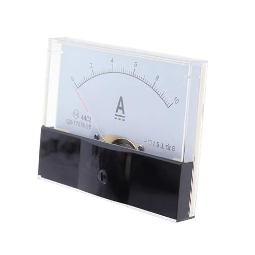 44C2 DC Ammeter Analog Panel Pointer Ammeter DC 1A 3A 5A 10A 15A 20A 30A 50A 75A 100A 150A 300A 450A 500A Amperemeter(10A)