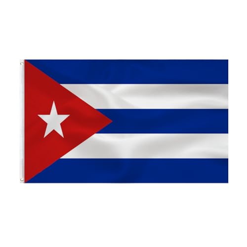Cuba Flag Cuban Flag 3x5FT -(90x150cm) Decoration Indoor/Outdoor Quality Polyester with Vivid Color and Brass Grommets Decorations