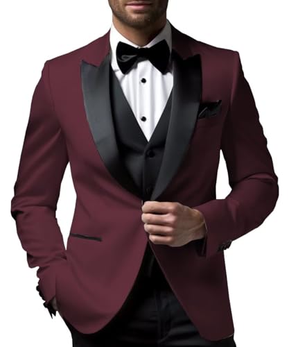 Men Wedding Tuxedo Suit Set Slim Fit 3 Piece Suit Prom Tuxedo Men Formal Business Suits Dinner Party