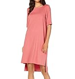 Eileen Fisher Womens Hi-Low T-Shirt Shirtdress Pink S