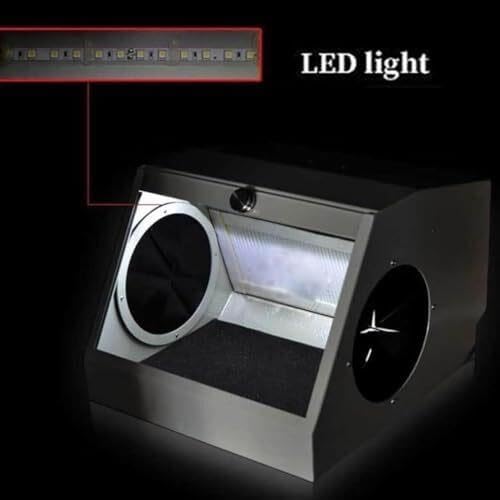 Dental Lab Staubbox LED Licht Sandstrahler Polieren Schleifen 5500K