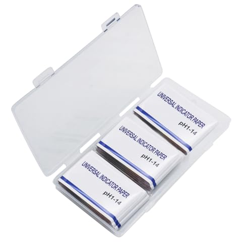 7 Pack pH Test Strips, 560 Strips pH 1-14 Universal Litmus Test Paper for Soap Making Water Wine Saliva Urine Soil Pet Food Testing (Storage Case)