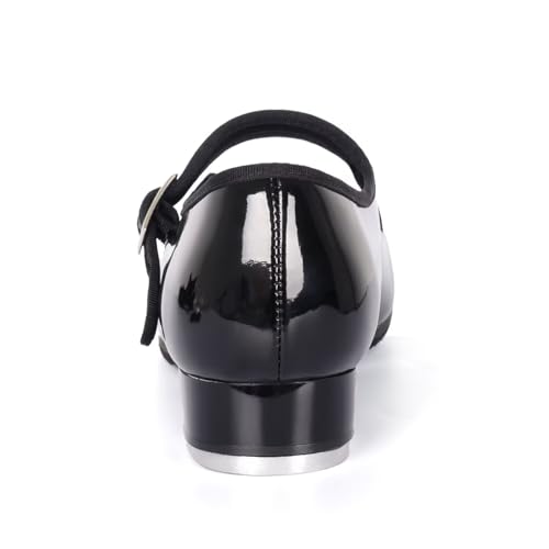 Tap Dance Shoes for Women - Premium Leather with Cushioned Footbed & Soft Padding, Non-Slip Rubber Sole for Practice/Performance/Competition.4