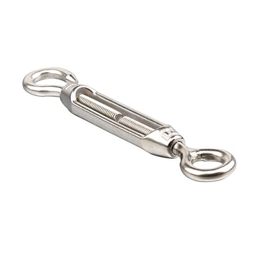 Image of WedDecor Turnbuckle Wire Tensioner M4 Stainless Steel Hook And Eye Rope Cable Tension Adjustable Wire Tensioner Kit Heavy Duty Tensioner Hook for Climbing Plant, Securing Shade, Tent Rope