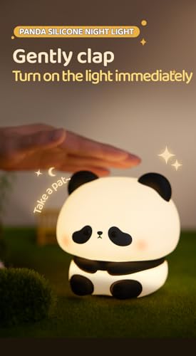 Lámpara de noche panda de silicona para niños miniatura 7
