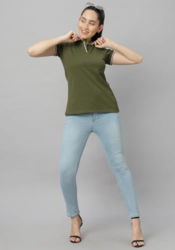 Image of Wear Your Opinion Womens Premium Pique Polo Collar Neck T-Shirt Womens Premium Pique Polo Collar Neck T-Shirt (Design: Tipped Polo)