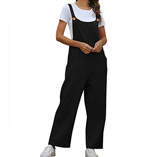 Morbuy Petos de Pantalones para Mujer, Morbuy Monos Verano Casual Baggy Overoles Jumpsuit Tirantes Pantalones Embarazados con Bolsillos, para Playa Fiesta Oficina