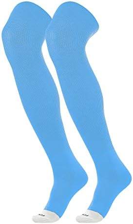 TCK Prosport Baseball Socks Over the Knee (Columbia Blue, Large)