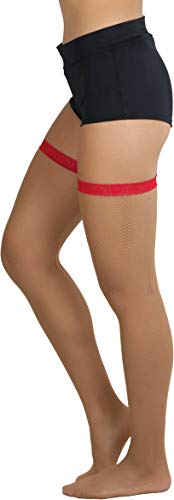 Image of ToBeInStyle Women's Fine Classic Fishnet Thigh High Stretch Nylon Novelty Stockings