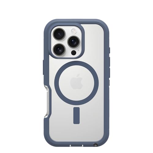 OtterBox iPhone 16 Pro Defender Series XT Clear Case - Baby Blue Clear - Tough, Rugged & Durable iPhone Case, Snaps on MagSafe, Pressure-Fitted Dual-Layer iPhone Case