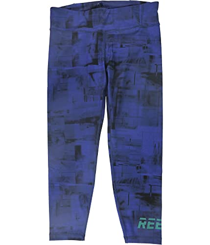 Pantalon de yoga Reebok anti-frottement bleu imprimé confortable taille L